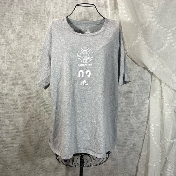 Adidas the go-to Tee grey crewneck t shirt size XL - Picture 1 of 6